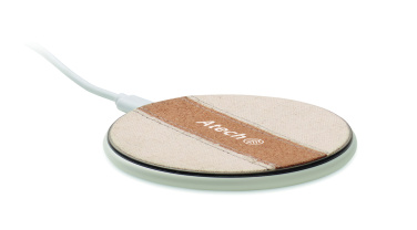 Logotrade promotional giveaway picture of: Cork wireless charger 15W