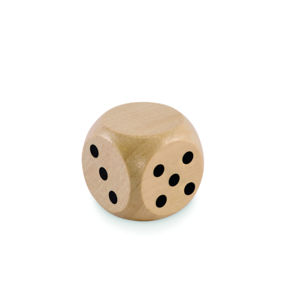Logotrade promotional gift picture of: Schima wooden dice 3cm dia
