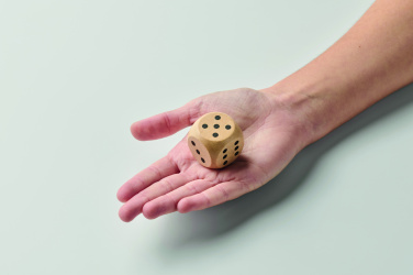 Logo trade promotional items picture of: Schima wooden dice 3cm dia