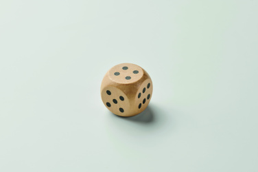 Logo trade corporate gifts image of: Schima wooden dice 3cm dia