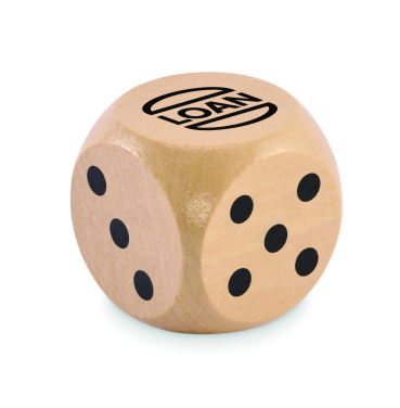 Logotrade promotional product image of: Schima wooden dice 5cm dia