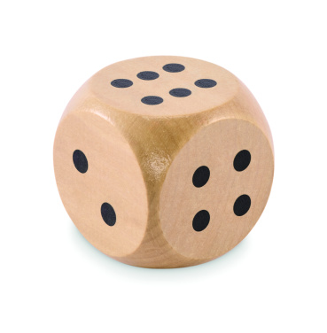 Logo trade promotional merchandise image of: Schima wooden dice 5cm dia