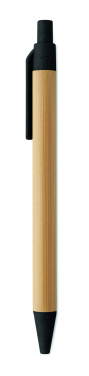 Logo trade advertising products picture of: Push button ball pen in bamboo