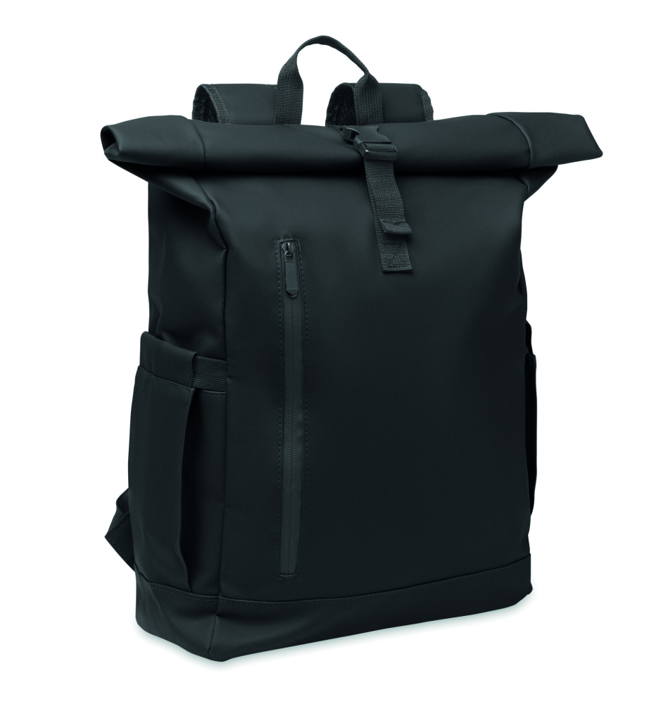 Logotrade advertising product picture of: Rolltop laptop rucksack 600D