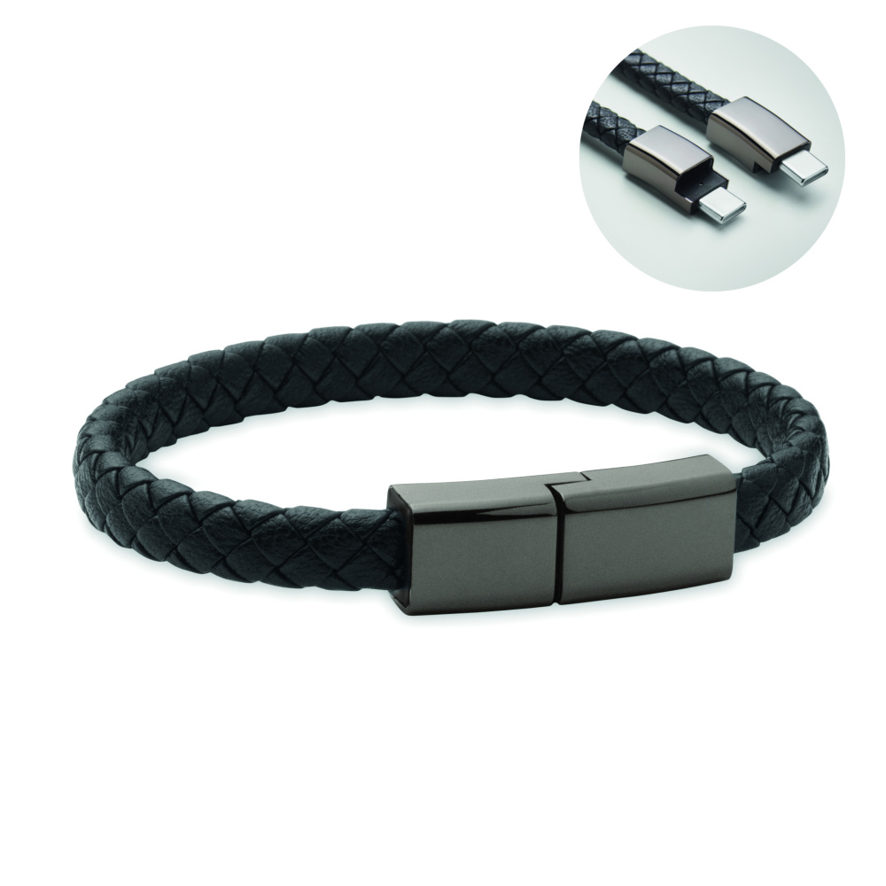 Logotrade business gift image of: Braided bracelet cable type-C