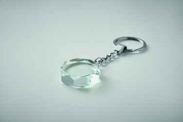 Logo trade promotional gift photo of: Glass round award key ring