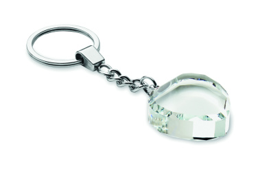 Logotrade advertising product picture of: Glass heart award key ring