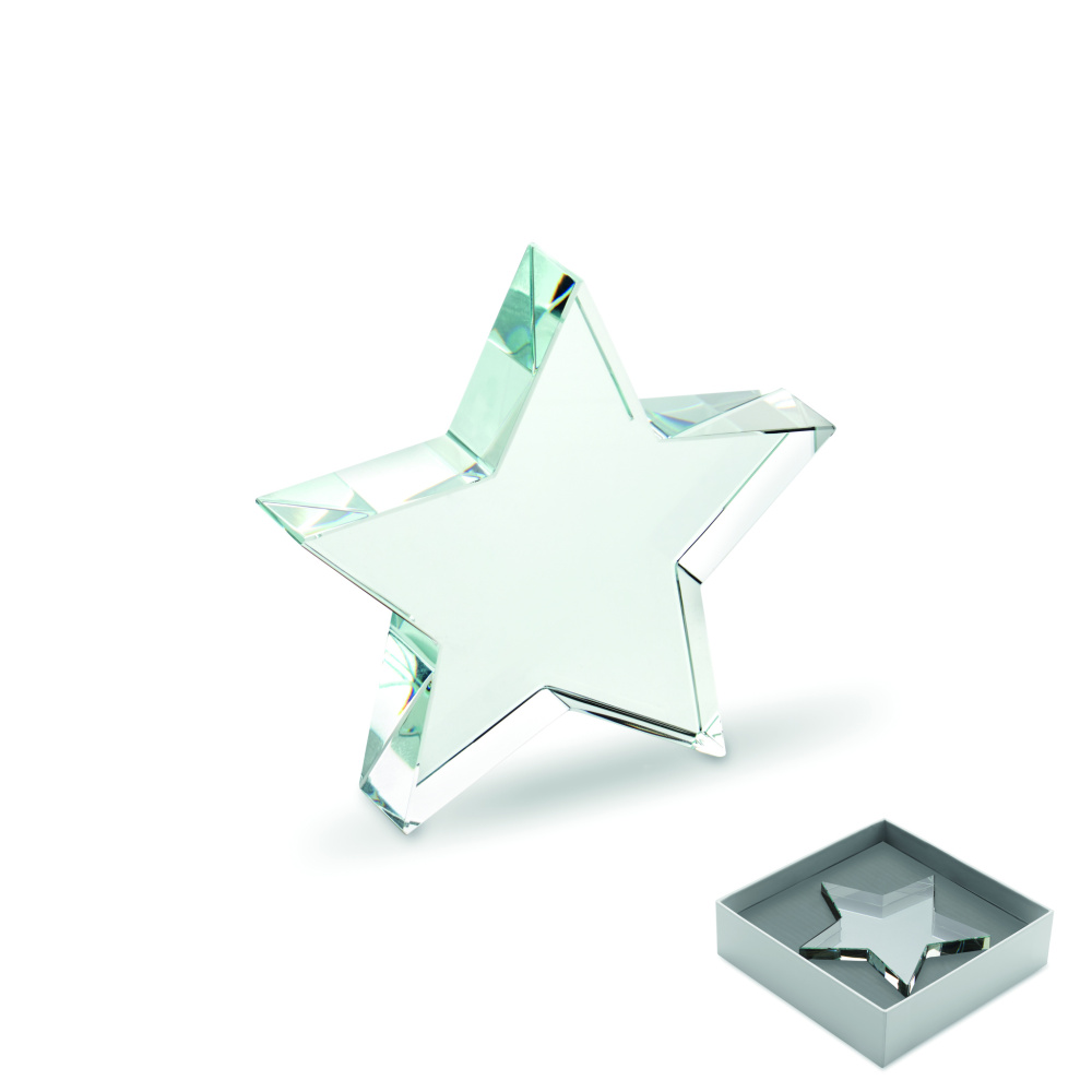 Logo trade promotional products image of: Glass star award