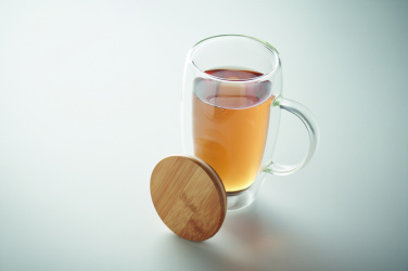 Logo trade promotional items picture of: Double wall glass mug 450ml