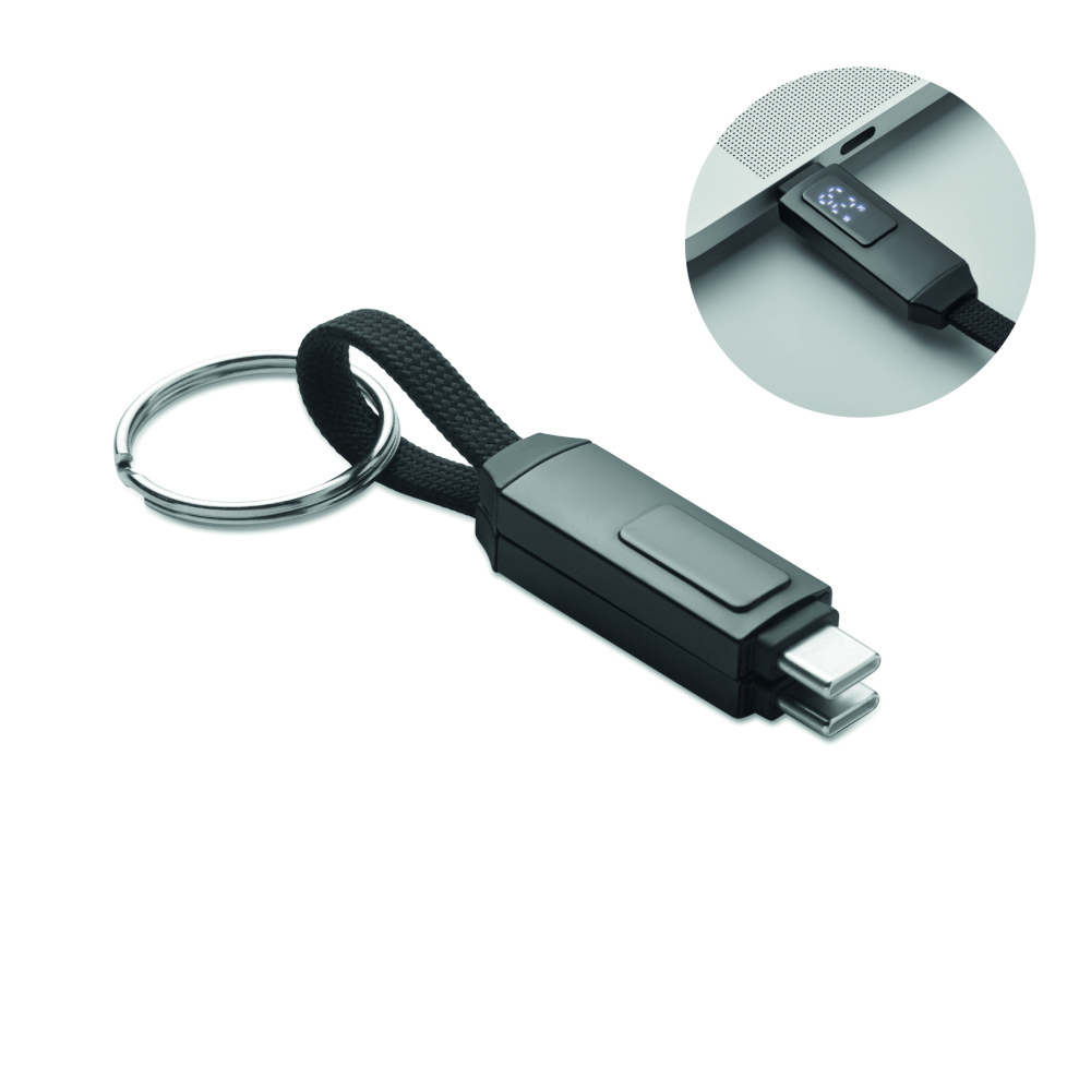 Logo trade business gift photo of: 60W charging cable keyring
