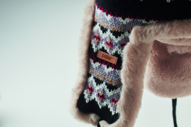 Logo trade promotional gifts picture of: Knitted beanie with ear flap