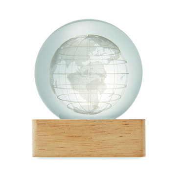 Logo trade promotional giveaways picture of: LED globe glass ball