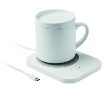 Logotrade promotional giveaways photo of: Wireless charger mug warmer set