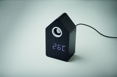 Logo trade corporate gifts image of: MDF cuckoo alarm clock