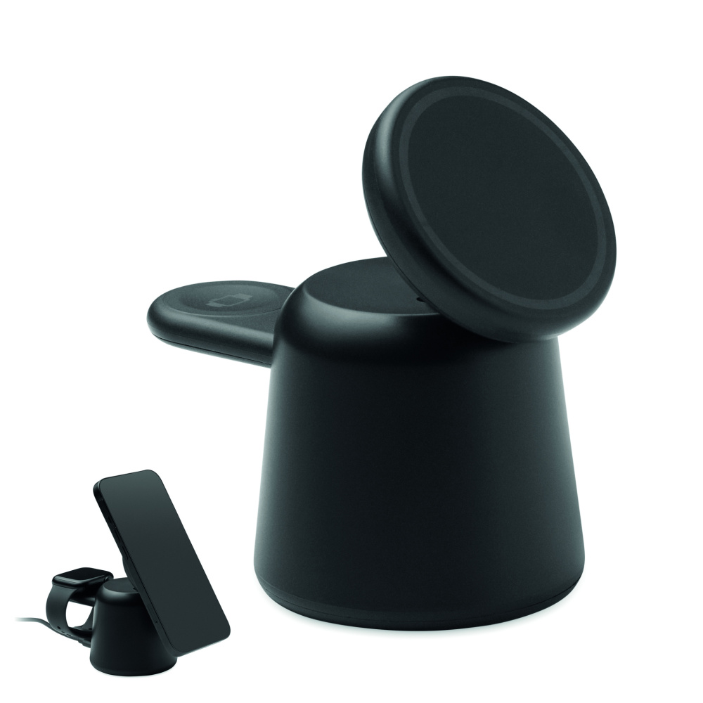 Logotrade promotional items photo of: 3 in 1 wireless charger 15W