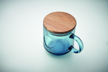 Logo trade business gift photo of: Ribbed glass mug 300ml
