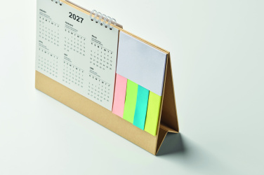 Logo trade promotional giveaways image of: Desk calendar with memo pad