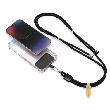 Logo trade promotional products image of: CarryLoop RCS recycled PET adjustable phone holder lanyard
