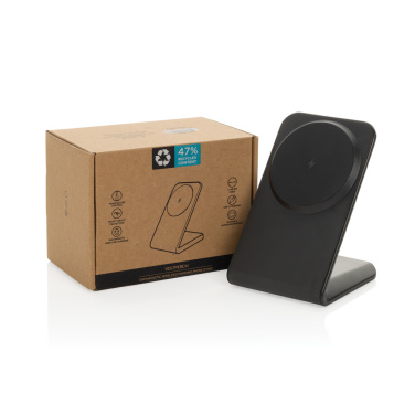 Logotrade promotional products photo of: VoltPerch RCS recycled plastic 15W magnetic wireless charger