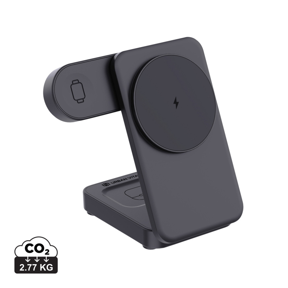 Logotrade promotional giveaway image of: Urban Vitamin Arcadia RCS rplastic 15W 3in1 magnetic charger