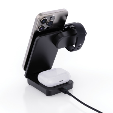 Logotrade promotional product picture of: Urban Vitamin Arcadia RCS rplastic 15W 3in1 magnetic charger