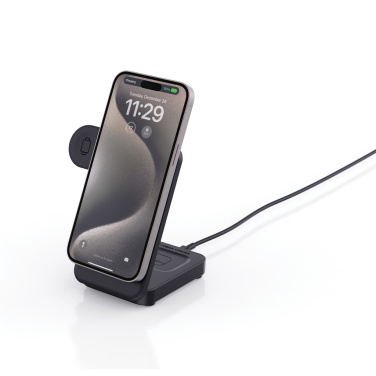 Logo trade promotional giveaways image of: Urban Vitamin Arcadia RCS rplastic 15W 3in1 magnetic charger