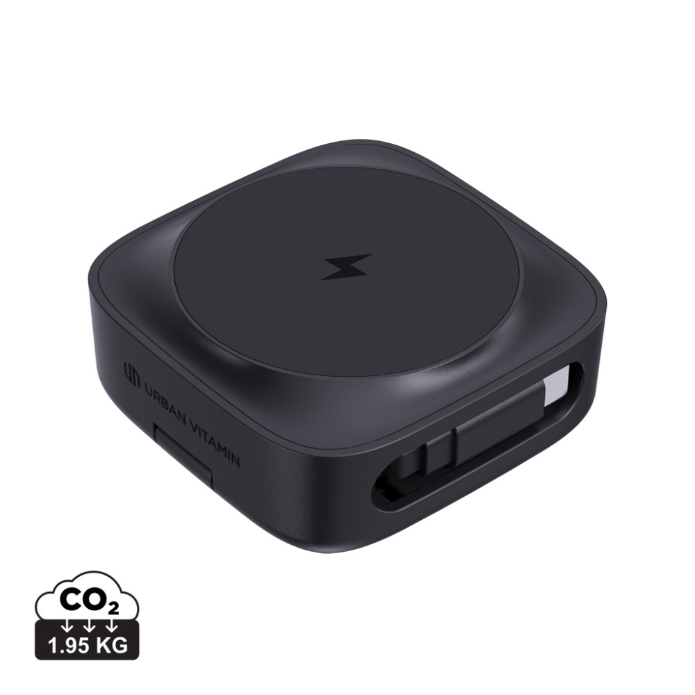 Logotrade corporate gift picture of: Urban Vitamin Goleta 2-in-1 15W magnetic wireless charger