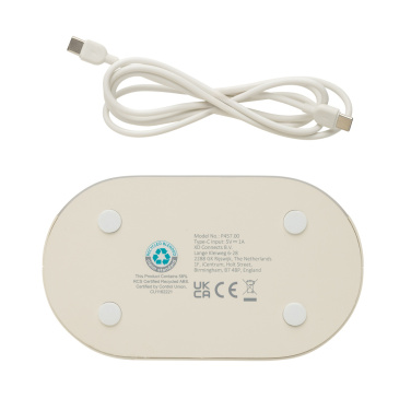 Logo trade promotional product photo of: LumaRise RCS reycled plastic white noise alarm clock