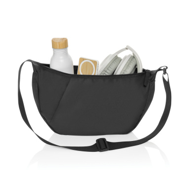 Logo trade corporate gift photo of: Crescent XL AWARE™ RPET half moon sling bag