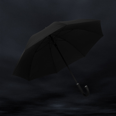 Logo trade promotional merchandise picture of: Swiss Peak Vero Aware™ RPET 25” umbrella w luxe handle