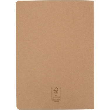 Logo trade promotional gift photo of: Slyk A5 kraft cahier notebook with ruled pages