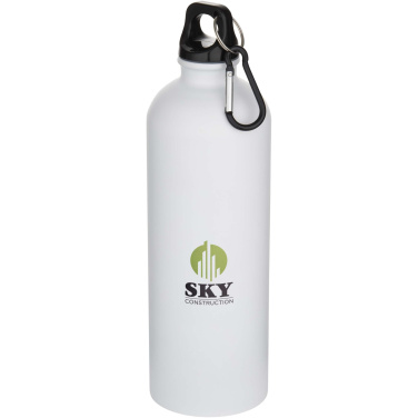 Logo trade advertising products image of: Oregon 750 ml matte RCS recycled single wall stainless steel water bottle with carabiner