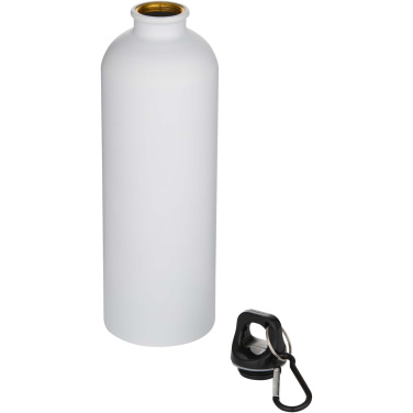 Logotrade promotional merchandise photo of: Oregon 750 ml matte RCS recycled single wall stainless steel water bottle with carabiner