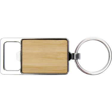 Logotrade promotional giveaway picture of: Snapper bamboo keychain with bottle opener