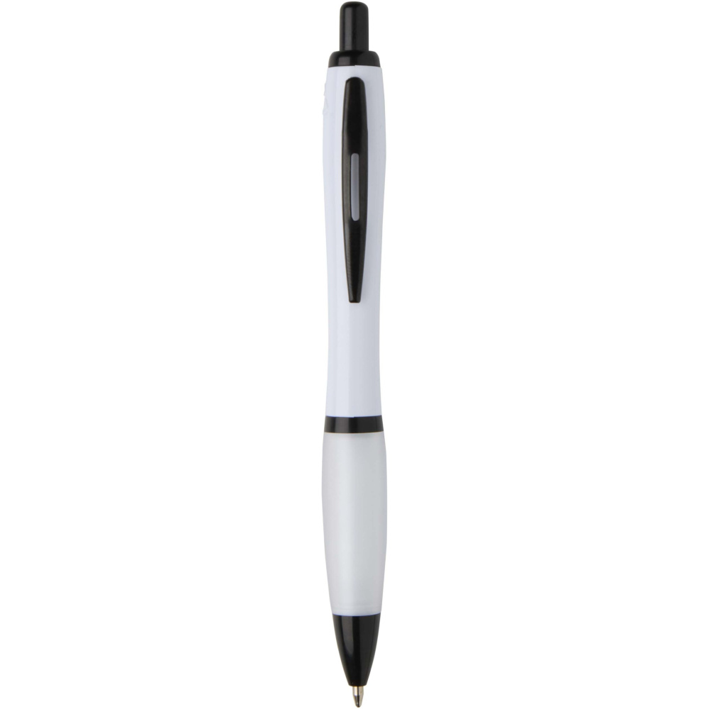 Logotrade promotional items photo of: Nash recycled plastic ballpoint pen with black trims (black ink)