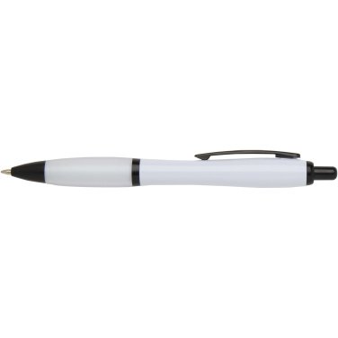 Logo trade advertising product photo of: Nash recycled plastic ballpoint pen with black trims (black ink)