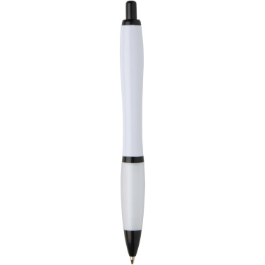 Logotrade promotional product image of: Nash recycled plastic ballpoint pen with black trims (black ink)