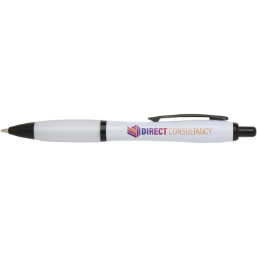 Logo trade advertising products picture of: Nash recycled plastic ballpoint pen with black trims (black ink)