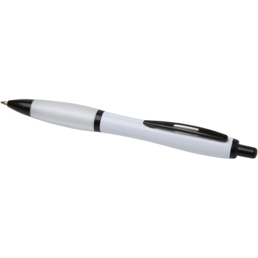 Logo trade promotional product photo of: Nash recycled plastic ballpoint pen with black trims (black ink)