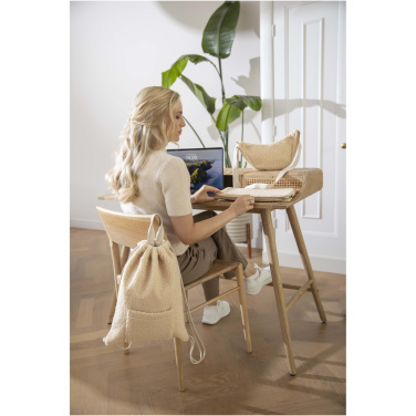 Logo trade promotional gift photo of: Bear GRS recycled sherpa drawstring backpack 9L