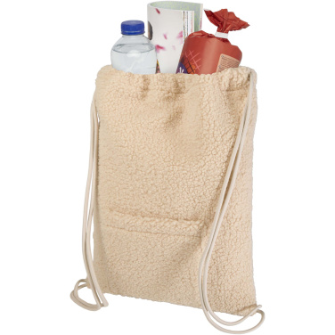 Logo trade corporate gift photo of: Bear GRS recycled sherpa drawstring backpack 9L