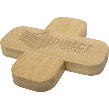 Logo trade promotional merchandise picture of: Croc bamboo trivet - small