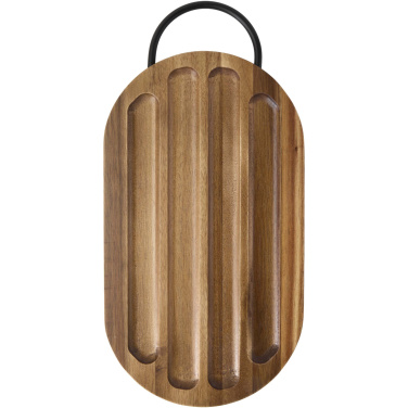 Logotrade corporate gift picture of: Prestige acacia wood chopping board with bread knife