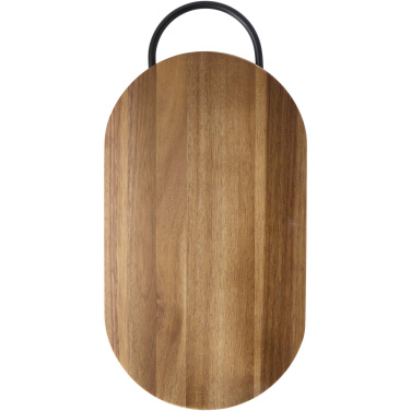 Logo trade promotional giveaways picture of: Prestige acacia wood chopping board with bread knife