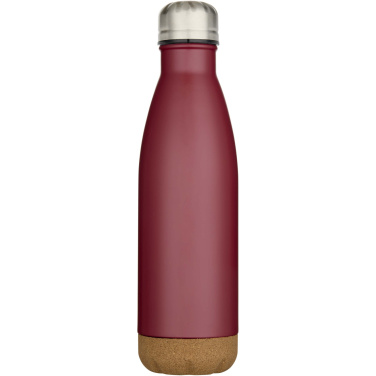 Logo trade promotional items image of: Cove 500 ml double wall vacuum insulated stainless steel water bottle with cork details