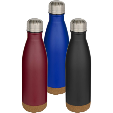 Logotrade business gift image of: Cove 500 ml double wall vacuum insulated stainless steel water bottle with cork details