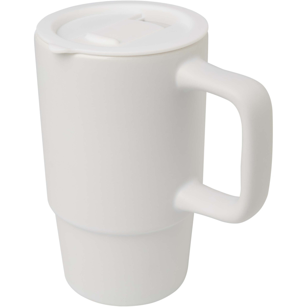 Logotrade promotional merchandise photo of: Carter 450 ml ceramic mug with plastic lid