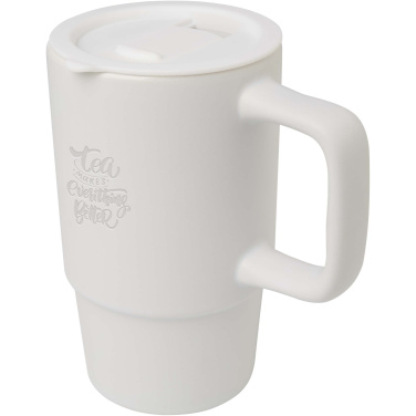 Logotrade promotional giveaway picture of: Carter 450 ml ceramic mug with plastic lid
