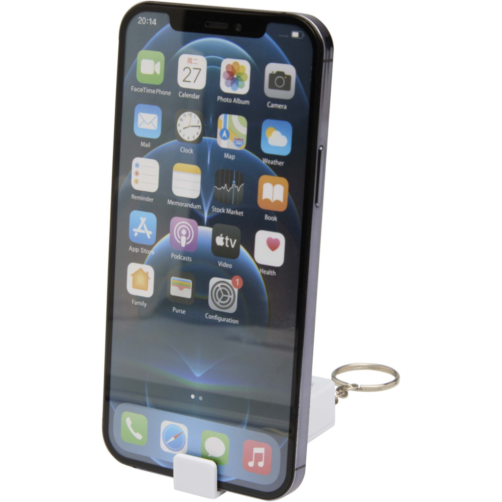 Logo trade promotional merchandise photo of: Aggia recycled plastic phone stand with fidget toy