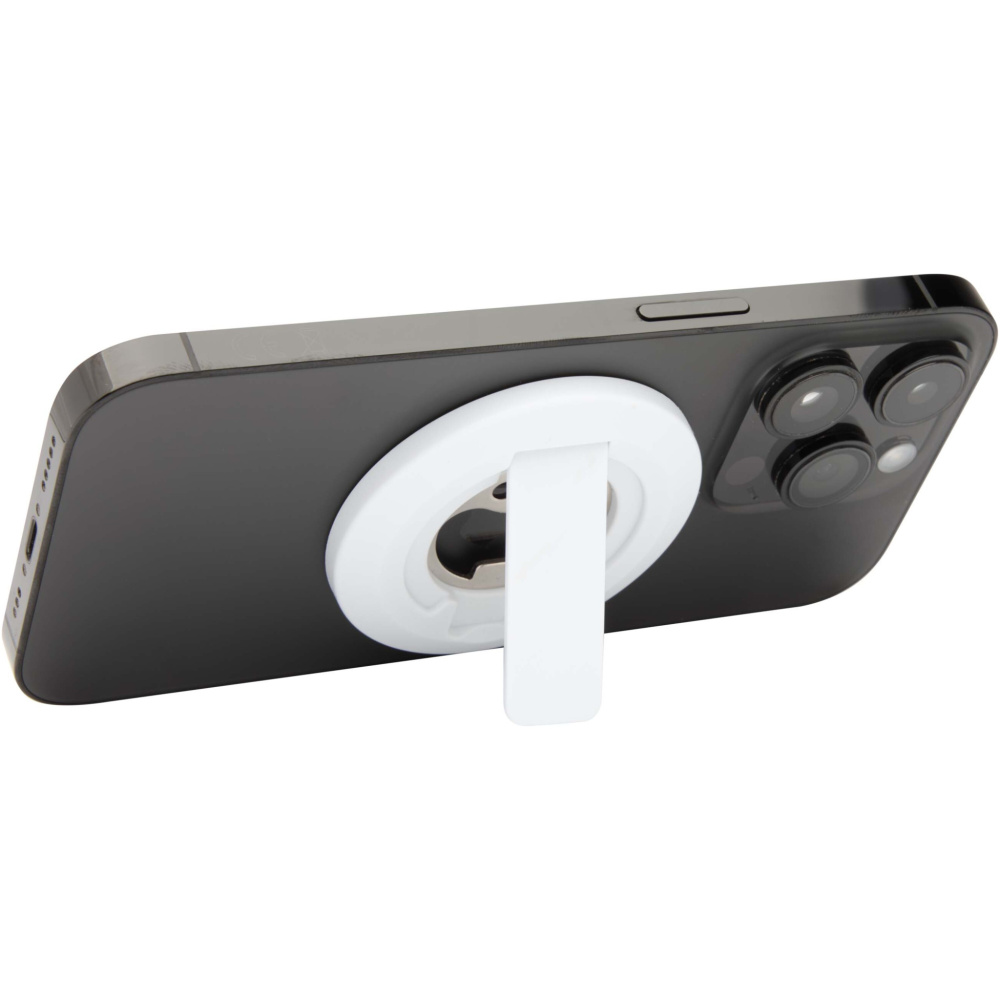 Logo trade promotional giveaways image of: Ain recycled plastic magnetic phone stand with bottle opener